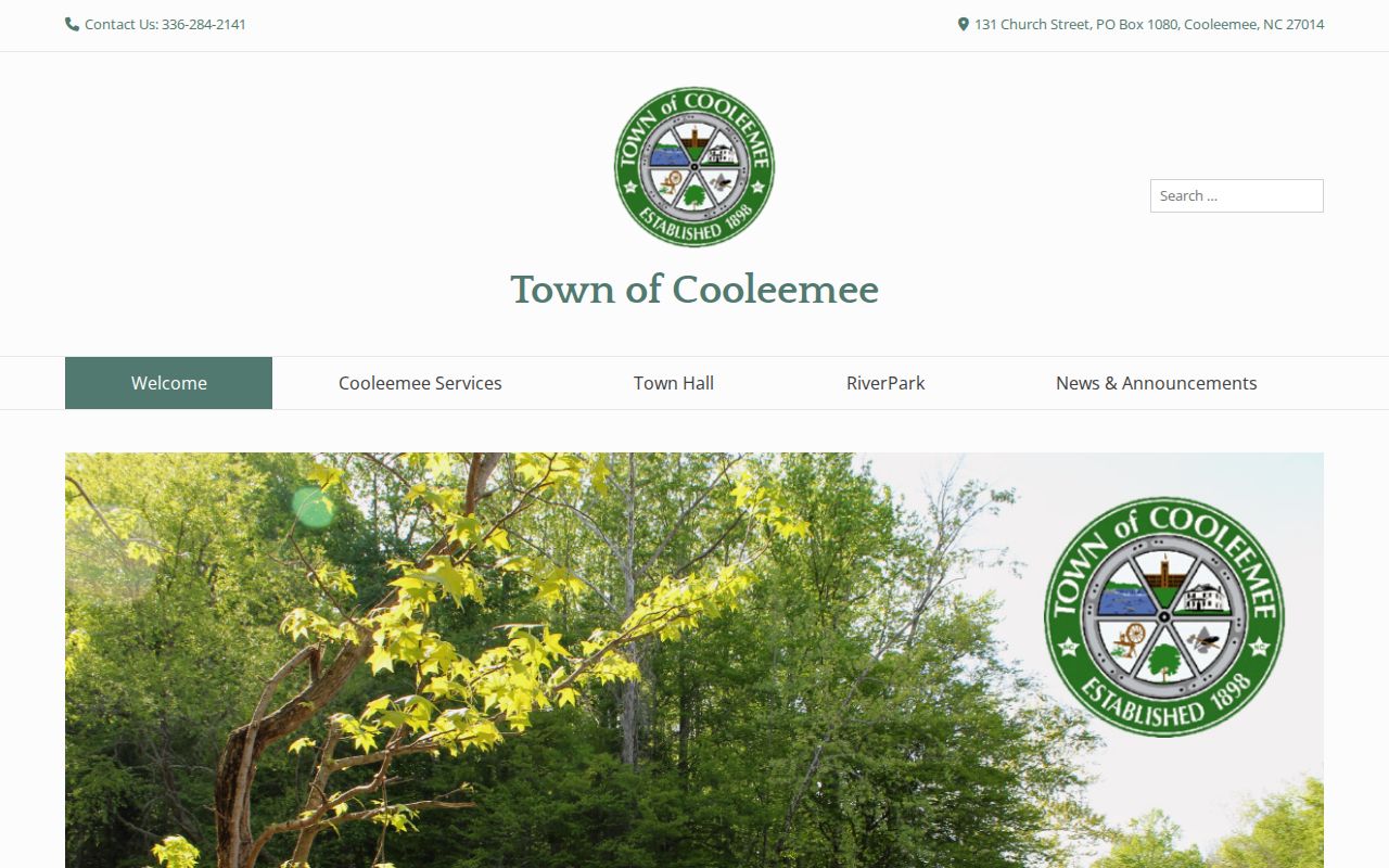 Cooleemee Town Hall source for Cooleemee administrative records