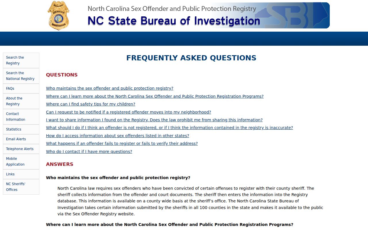 Davie County sex offender lookup identity and accuracy warnings