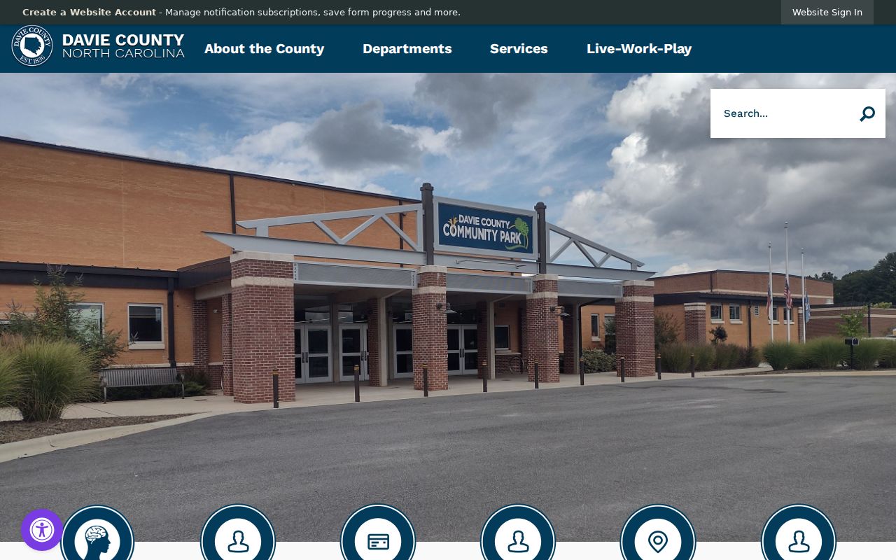 Davie County government criminal record request gateway